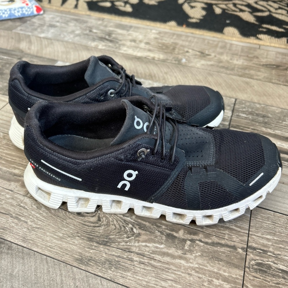 On Running Black and White Athletic Shoes